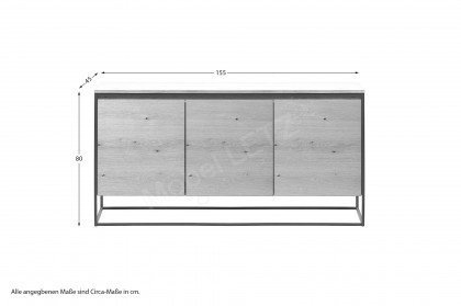 Rivoli von Skandinavische Möbel - Sideboard aus furniertem Eichenholz natur