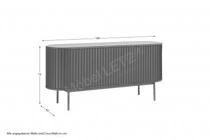 Sinara von Skandinavische Möbel - Sideboard in Eiche furniert schwarz