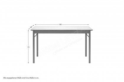 Savanola von Skandinavische Möbel - Esstisch mit schwarz furnierter Tischplatte