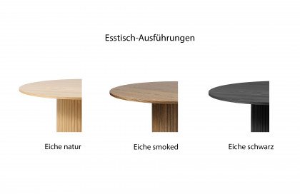 Nalia von Skandinavische Möbel - Esstisch aus furnierter Eiche smoked