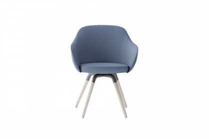 Nuba XL von CANCIO - Stuhl mit blauem Vinylbezug