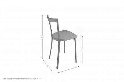 Spirit von CANCIO - Stuhl bezogen mit Kunstleder
