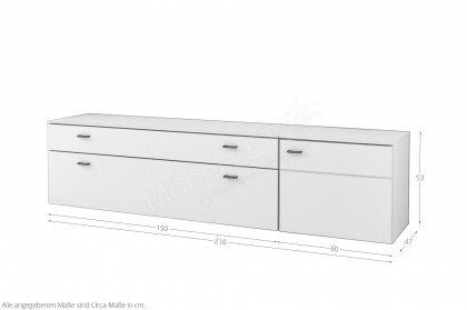 Serena von IDEAL Möbel - Lowboard weiß lackiert