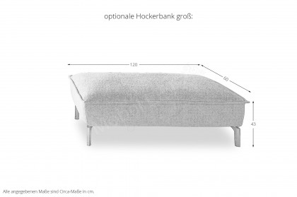 7102 von K+W Polstermöbel - Ledersofa Variante rechts cabernet