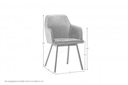 Calimera 3002 von MONDO - Stuhl mit pulverbeschichtetem Gestell