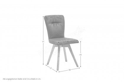 Calimera 3002 von MONDO - Stuhl anthrazit/ Wildeiche