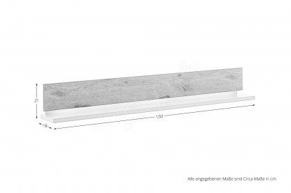Amantea von MCA - Wandboard Modern White/ Viking Oak