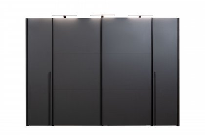 Luzern von LIV'IN - Schlafzimmerschrank ca. 306 cm breit schwarz - dunkelgrau