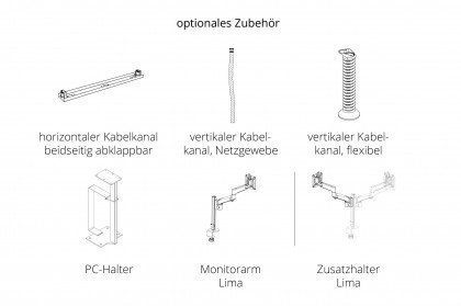 bspace von Nowy Styl - Schreibtisch mit Pinnwand