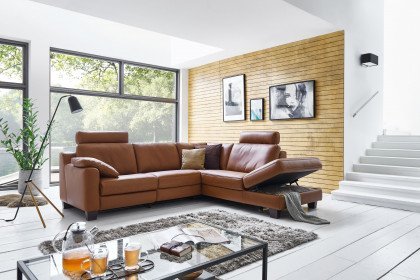 Maestra von MONDO - Ecksofa Variante rechts cognac