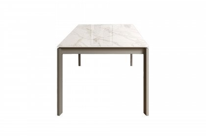 Lotus-dining von CANCIO - Esstisch mit weiß grauer Tischplatte
