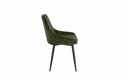 Sit & Chairs von SIT Möbel - Polsterstuhl in grünem Samtbezug