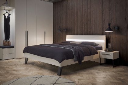 maXX von Loddenkemper - Bett in Weiß mit Kopfteil aus Holz