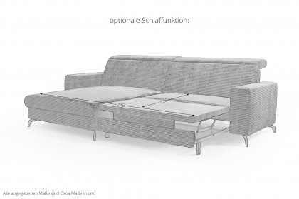 Bolero-LE23 von Sit & More - Ecksofa Variante links creme