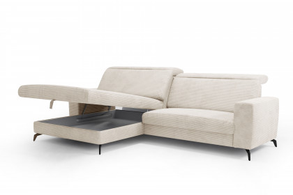 Bolero-LE23 von Sit & More - Ecksofa Variante links creme