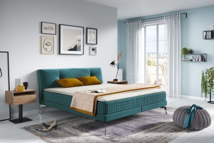 Smart Collection von Tidur - Boxspringbett Messina turquoise