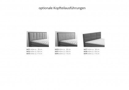 Simply Better von Oschmann - Boxspringbett KT 0478 grau