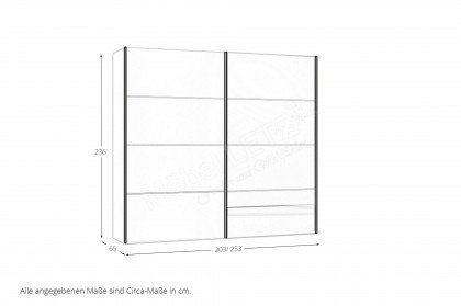 Top Slideline von JUTZLER - Schwebetürenschrank mit Spiegel & Glas weiß