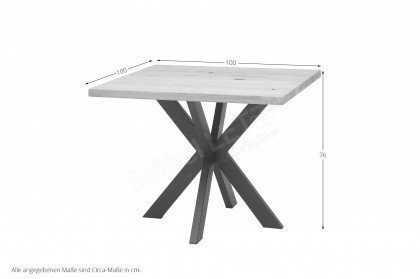 Macky von Stolkom - Esstisch mit Tischplatte in Eiche massiv