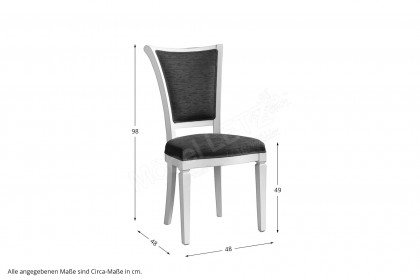 Garda von IS-Stilmöbel - Stuhl mit Nussbaum-Gestell