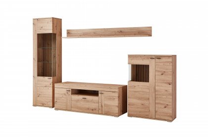 Turin von IDEAL Möbel - Wohnwand 4-teilig/ Eiche Artisan