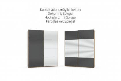X-tend von Rauch Orange - weißer Kleiderschrank line mit Spiegel