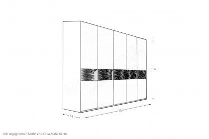 Cassano Plus von MONDO - Schrank weiß - Spiegel mit Struktur-Akzent