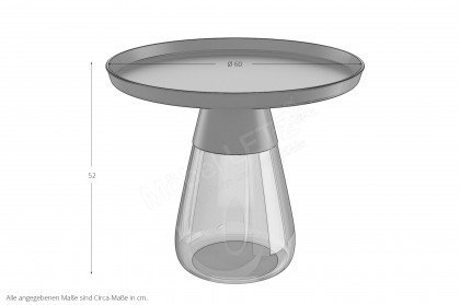 Drop von Akante - Beistelltisch​​​​​​​ Flaschenglas/ Stahl bronze