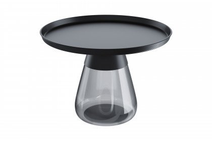 Drop von Akante - Beistelltisch​​​​​​​ Glas grau & schwarz