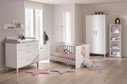 Nils von Transland® - Babyzimmer-Einrichtung kreideweiß - kieselgrau
