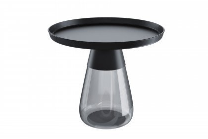 Drop von Akante - Beistelltisch​​​​​​​ Glas/ Stahl schwarz
