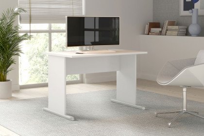 Tempra 2 von Forte - Schreibtisch in Weiß