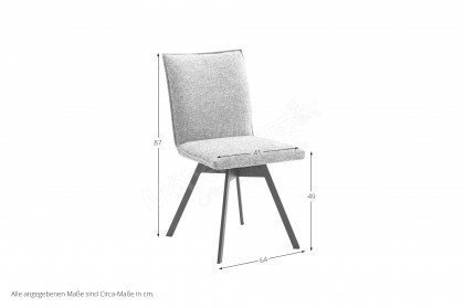 Arbon von Schösswender Essplätze - Stuhl CAS 128 in Metall & Flachgewebe
