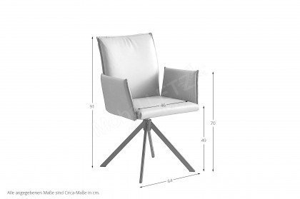 Arbon von Schösswender Essplätze - Stuhl CAS 1310 mit Armlehnen