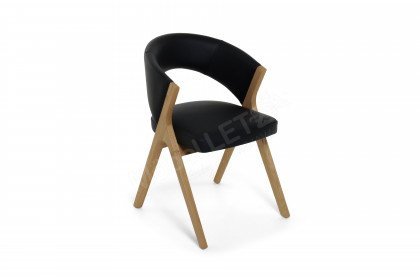 Susann von Gwinner Wohndesign - Stuhl mit schwarzem Bezug