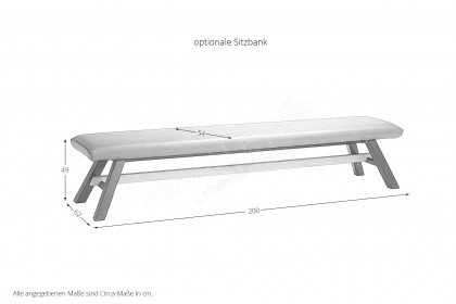 Baumtisch Arbon 200 von Schösswender Essplätze - Esstisch mit Sägeoptik