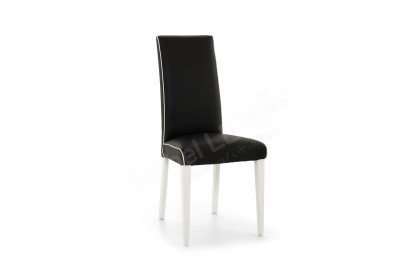 6099/A von IS-Stilmöbel - Stuhl mit schwarzem Lederimitat