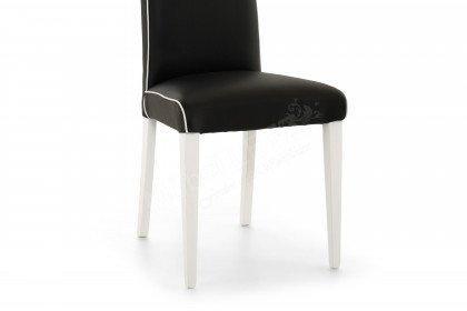 6099/A von IS-Stilmöbel - Stuhl mit schwarzem Lederimitat