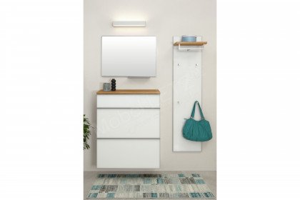 Vortina von Voss - Garderobe Lack weiß und Balkeneiche Furnier