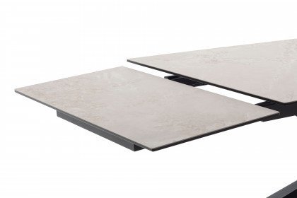 Tesero von MCA - Esstisch mit grau marmorierter Platte