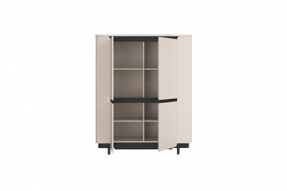 Vodol-living von Forte - Highboard sand/ schwarz