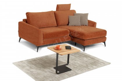 Kiano von GUTMANN - Sofa mit Anstellhocker rechts bronze