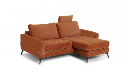 Kiano von GUTMANN - Sofa mit Anstellhocker rechts bronze