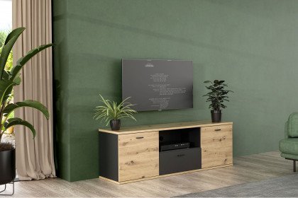 Polypody von Forte - TV-Lowboard Artisan Oak