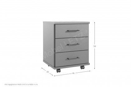 Home Desk von Wimex - Rollcontainer graphit