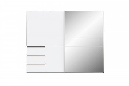 Winn 2 Spiegel von Forte - weißer Kleiderschrank ca. 250 cm breit mit Spiegel