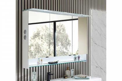 Bad 109 von LEONARDO living - Badezimmer Glas Marmor weiß