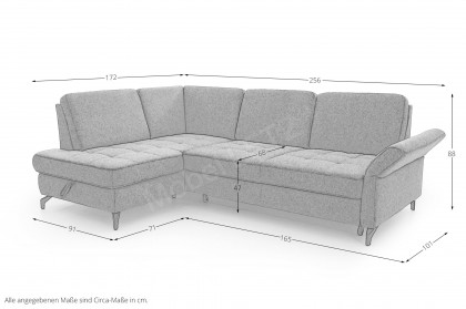 Westham-LE24 von Sit & More - Ecksofa Variante links olive