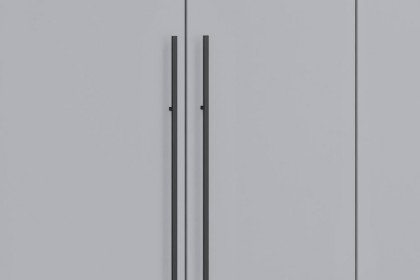 Longline von JUTZLER - Kleiderschrank mit Stangengriffen Glas hellgrau matt