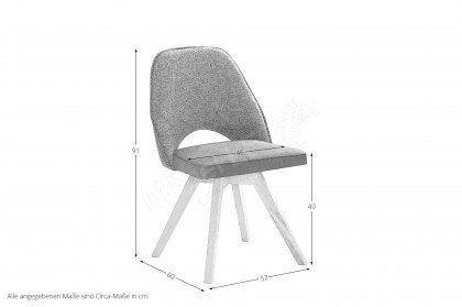 Latina von Schösswender Essplätze - Stuhl CAS 1612 mit Holzgestell